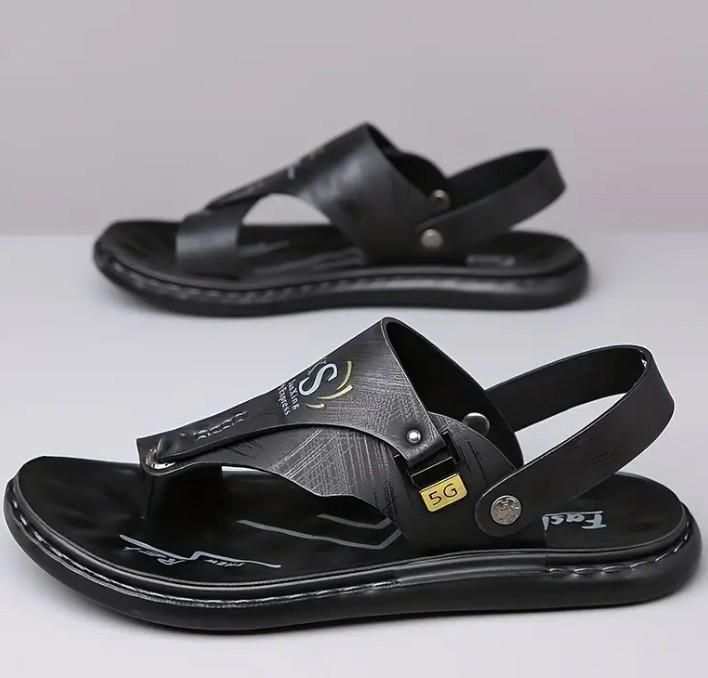 ComfortStep Men’s Casual Sandals – Synthetic Leather Everyday Wear