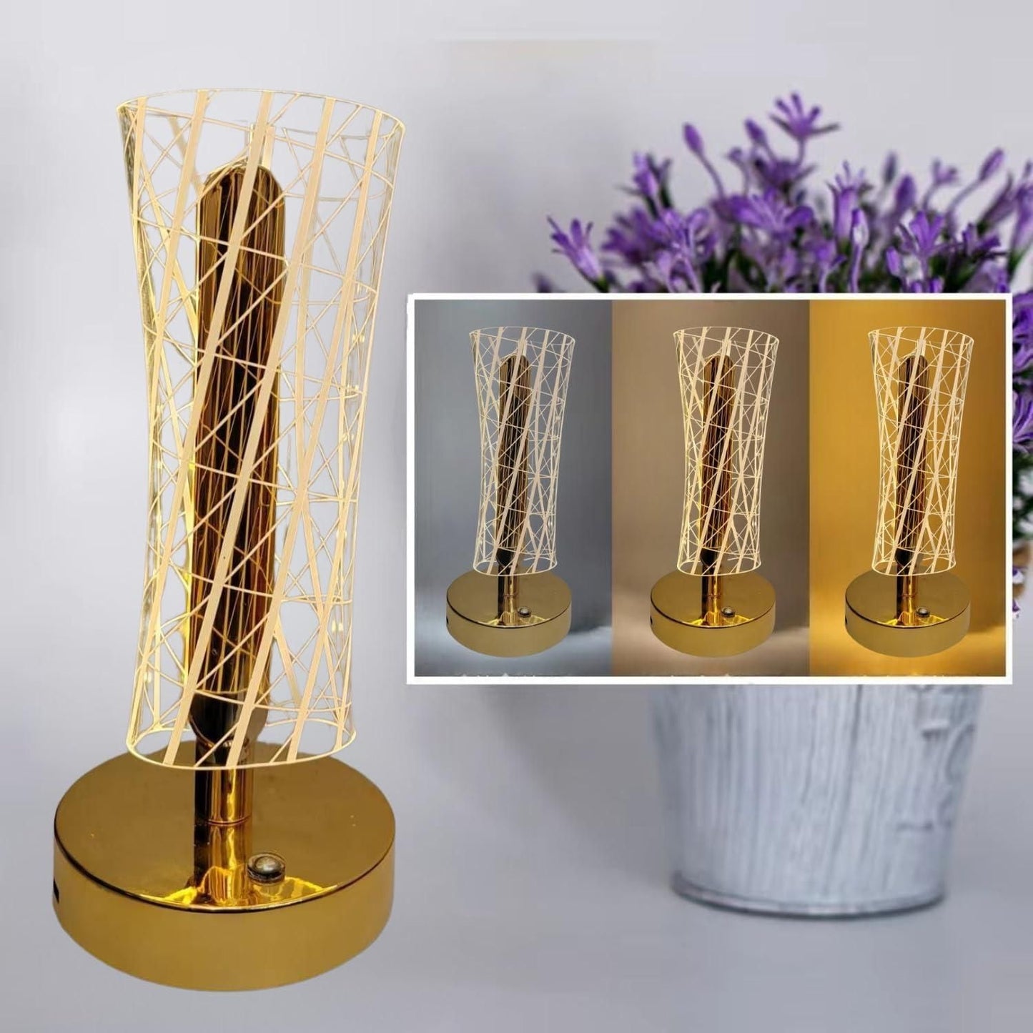 LumiCrystal 3-in-1 LED Ambiance Table Lamp