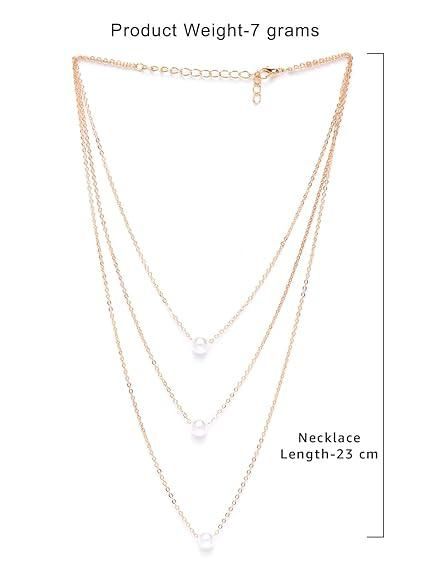 Elegant Gold Plated Pearl Layer Necklace – Multi-Layer Fashion Jewelry