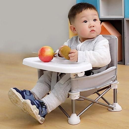 TinyDine Foldable Baby High Chair with Tray – Portable Feeding Seat for Home & Travel