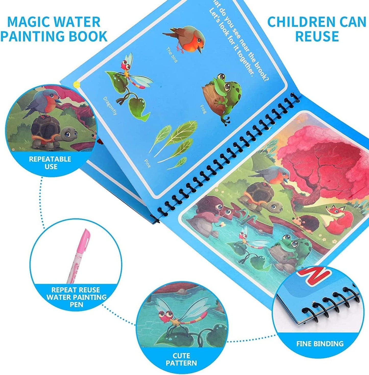 Reusable Magic Water Quick Dry Book – Fun & Learning Activity for Kids