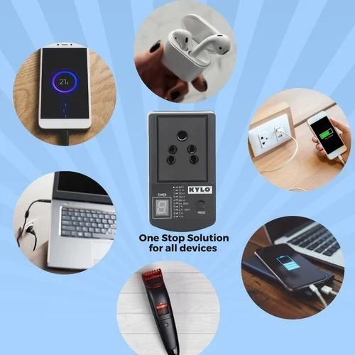 PowerGuard Auto Cut-Off Timer Plug – Smart Automatic Power Off Switch for Home Appliances | Electricity Saving Timer Socket