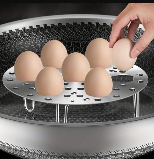 ChefMate Stainless Steel Egg & Multipurpose Steaming Rack – Steamer Insert for Kitchen Pots