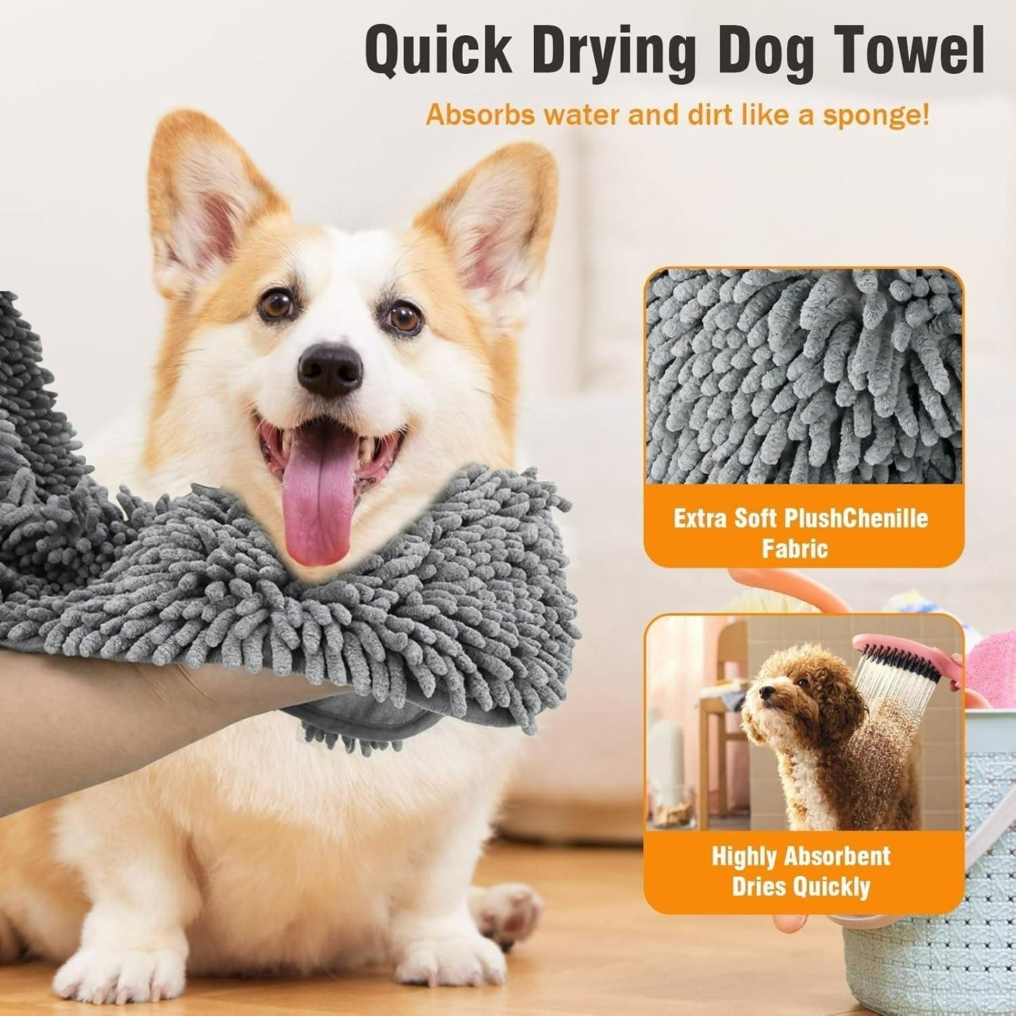 PawDry Microfiber Towel for Dogs – Quick Drying, Soft & Absorbent Pet Grooming Towel