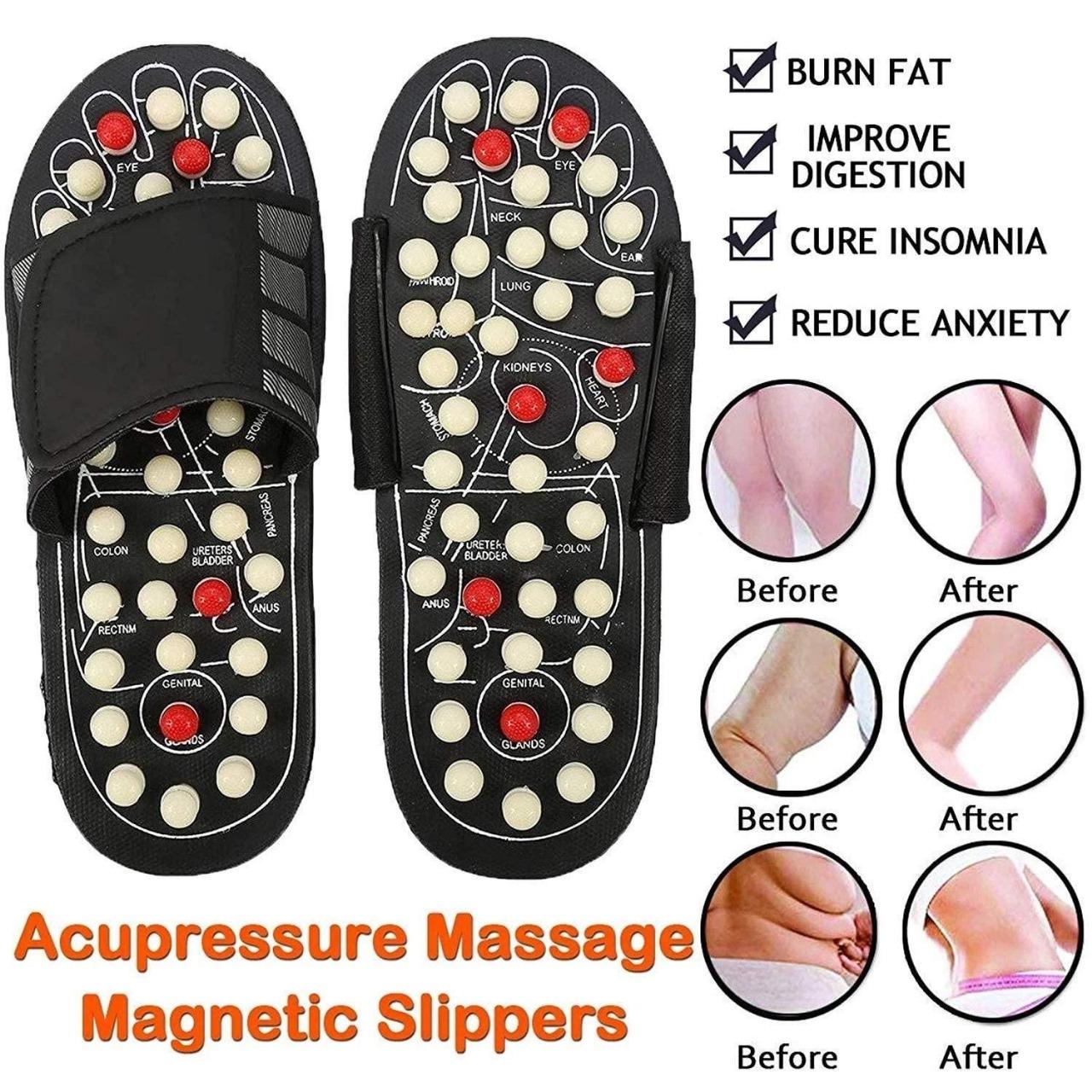 AcuRelief Magnetic Therapy Slippers – Acupressure Reflexology Foot Massage Sandals for Men & Women | Supports Relaxation & Daily Foot Comfort