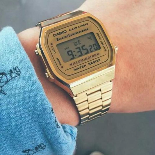 Casio Vintage Gold Digital Unisex Watch – Retro Classic Stainless Steel