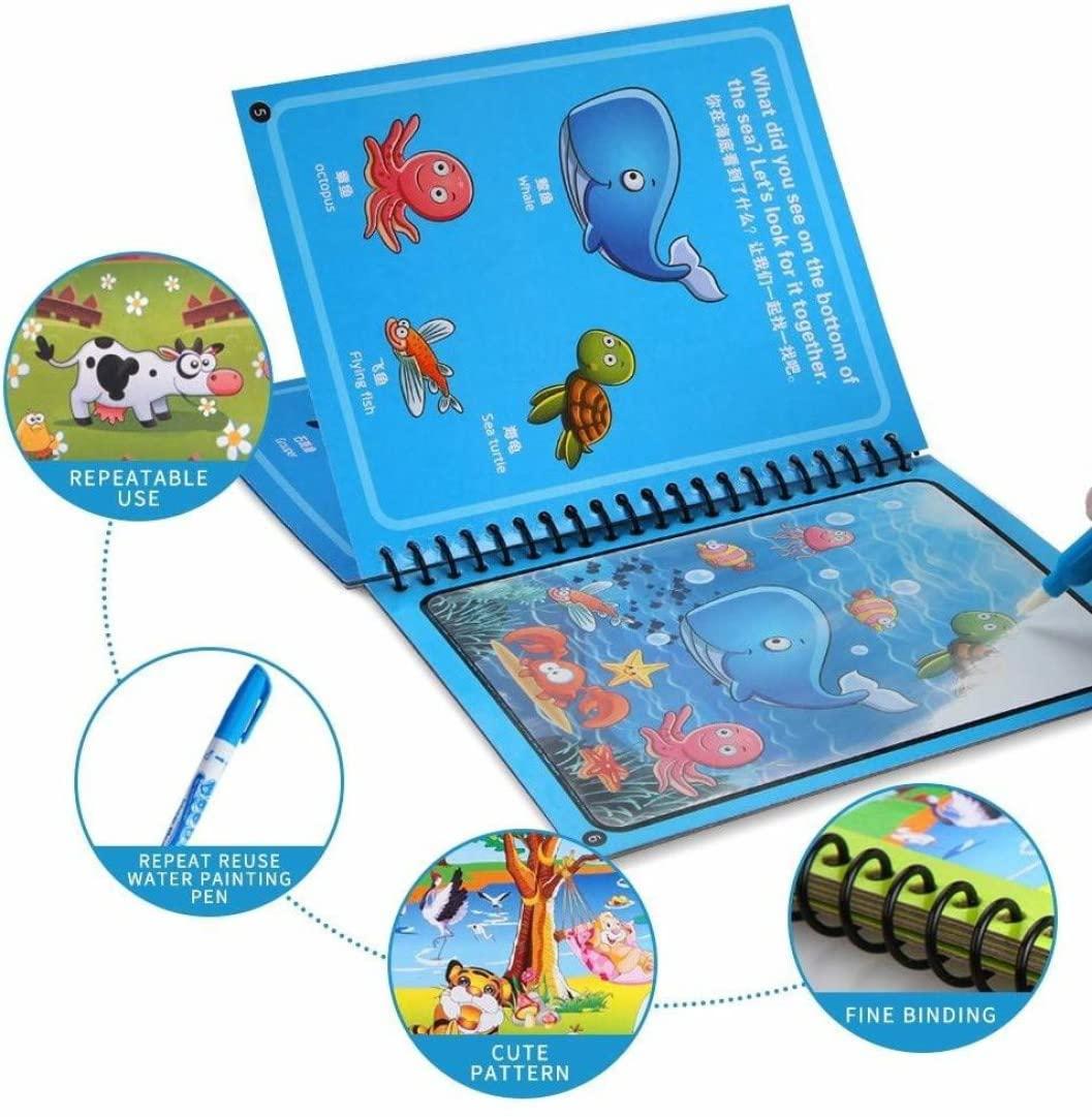 Reusable Magic Water Quick Dry Book – Fun & Learning Activity for Kids