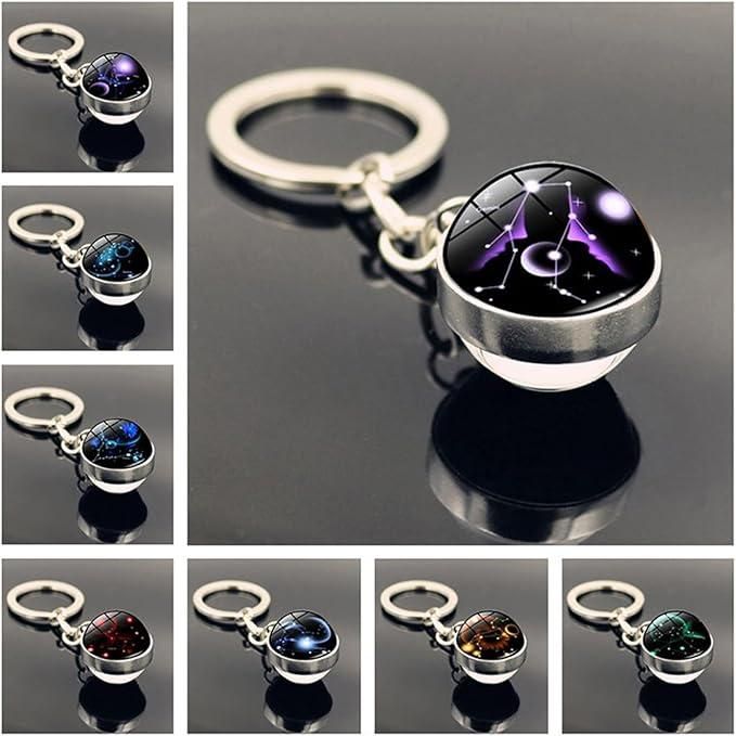 ZodiCharm Zodiac Gemstone Keychain – Birthstone Crystal Keyring for Luck, Style & Gifting