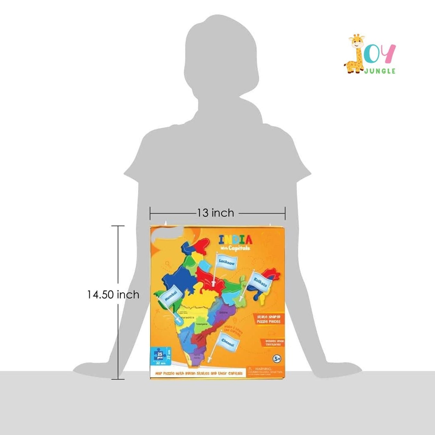 IndiaMap Jigsaw Puzzle – Educational Learning Puzzle of Indian States, Capitals & Flags for Kids
