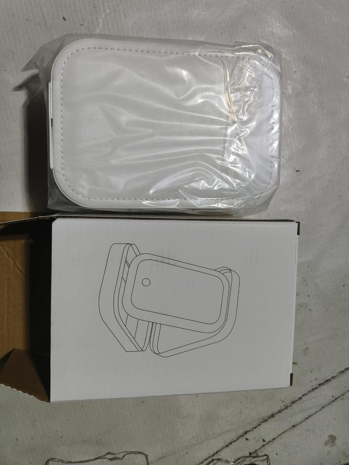 Elegant LumiBox White Jewelry Box with LED Mirror – Storage & Display Case