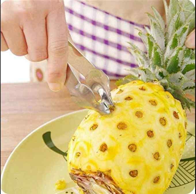 PineEasy Stainless Steel Pineapple Eye Remover Clip – Quick & Safe Fruit Preparation Tool