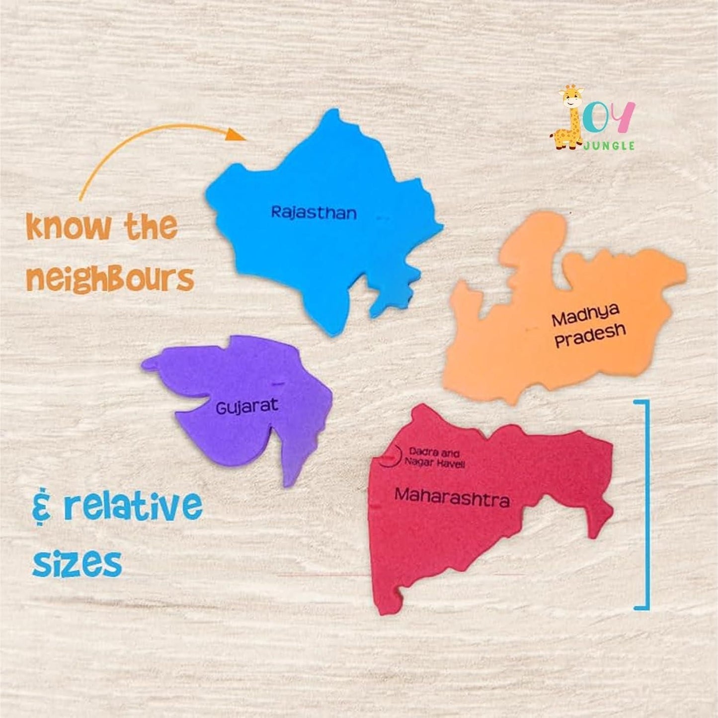 IndiaMap Jigsaw Puzzle – Educational Learning Puzzle of Indian States, Capitals & Flags for Kids