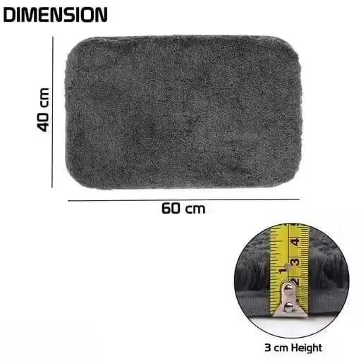 SoftStep Microfiber Anti-Skid Bath Mat – Striped Bathroom Rug