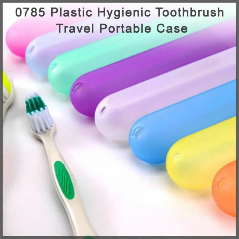 Krifton Toothbrush Travel Case (Pack of 4) | Anti-Bacterial Toothbrush Holder with Ventilation | Portable Plastic Toothbrush Covers (Multicolor)