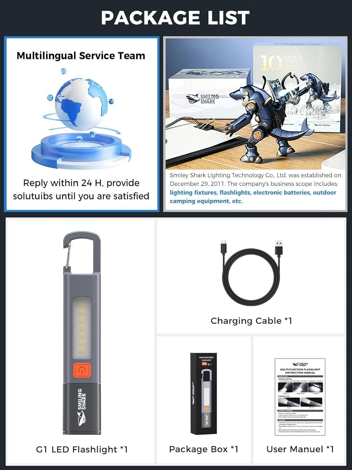 EDCPro USB Rechargeable Portable Outdoor Torch