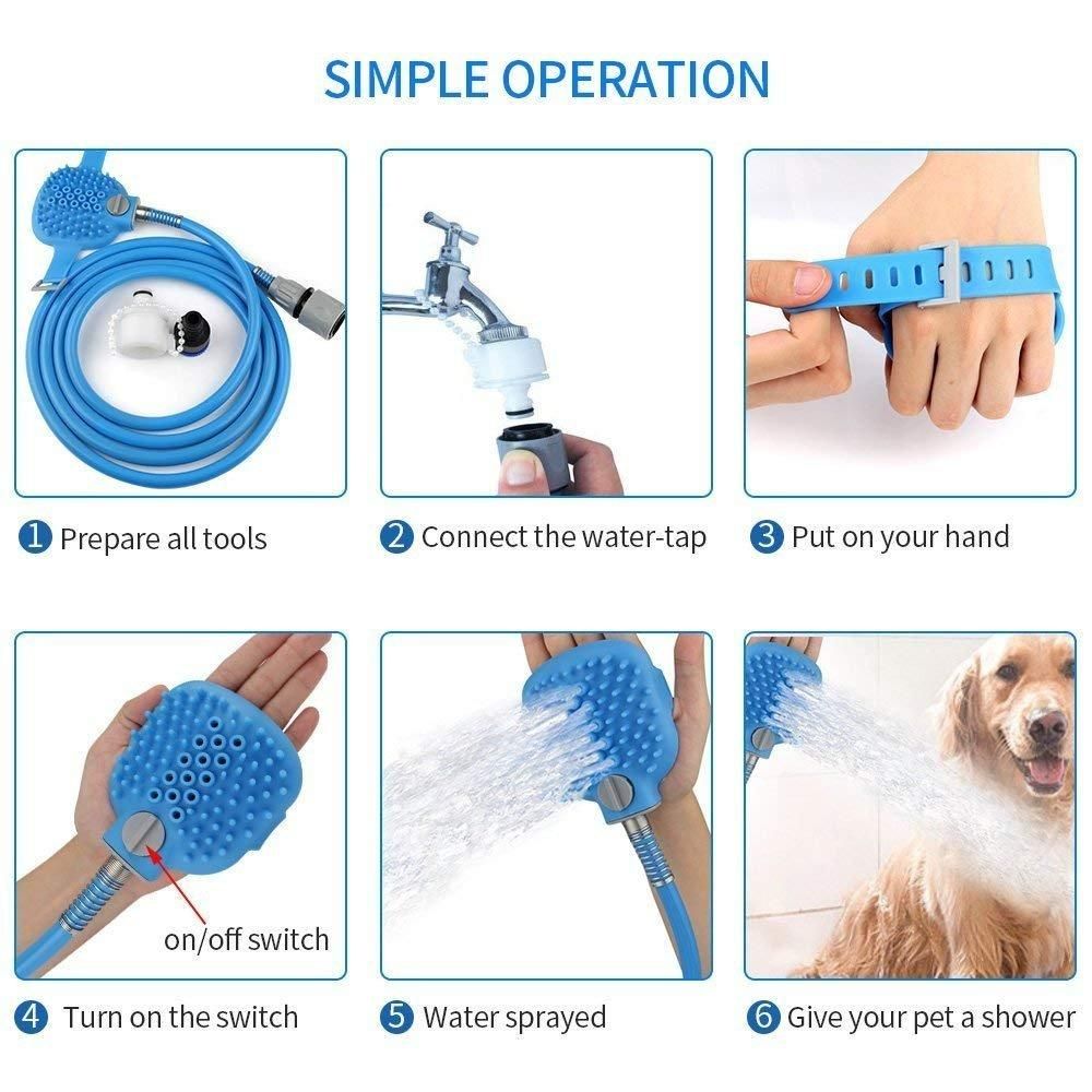 PawSpa Pet Bathing Tool – Cleaning, Washing & Massaging Scrubber Brush for Dogs
