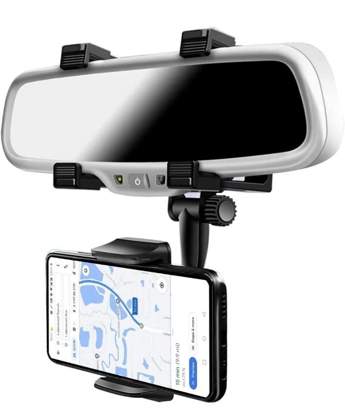 DriveView Rearview Mirror Phone Holder – Adjustable Car Mobile Mount
