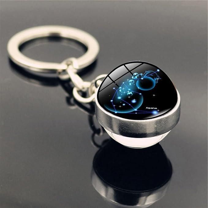 ZodiCharm Zodiac Gemstone Keychain – Birthstone Crystal Keyring for Luck, Style & Gifting