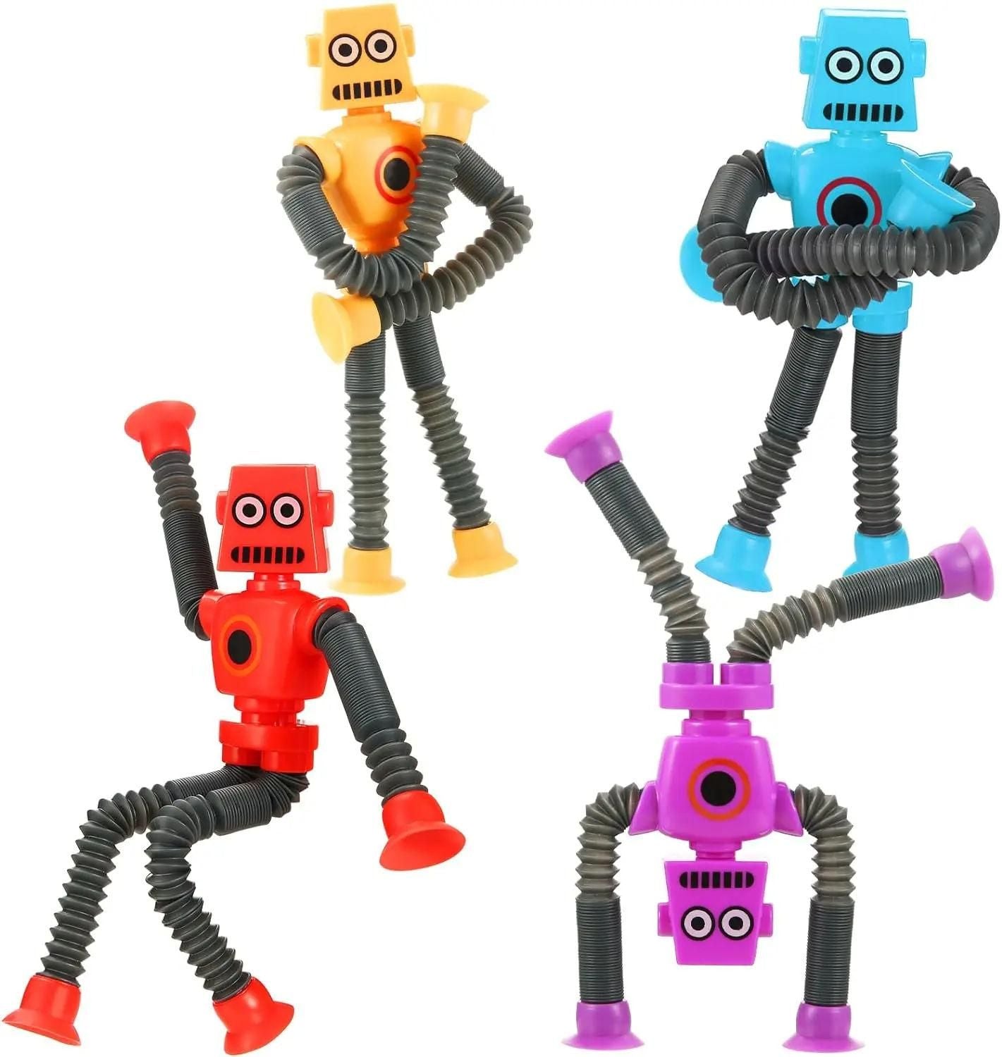 PopBot Suction Tube Robot Toy – Children’s Telescopic Pop Tubes for Stress Relief, Sensory Play & Fidget Fun