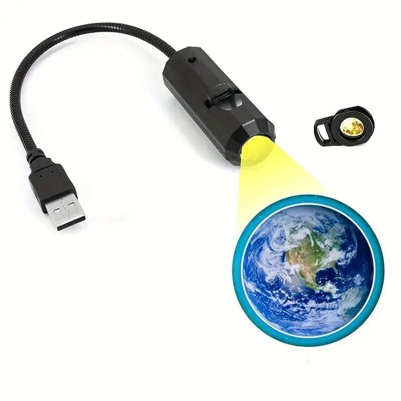 GlobeGlow 360° Earth Projection USB LED Mini Night Light