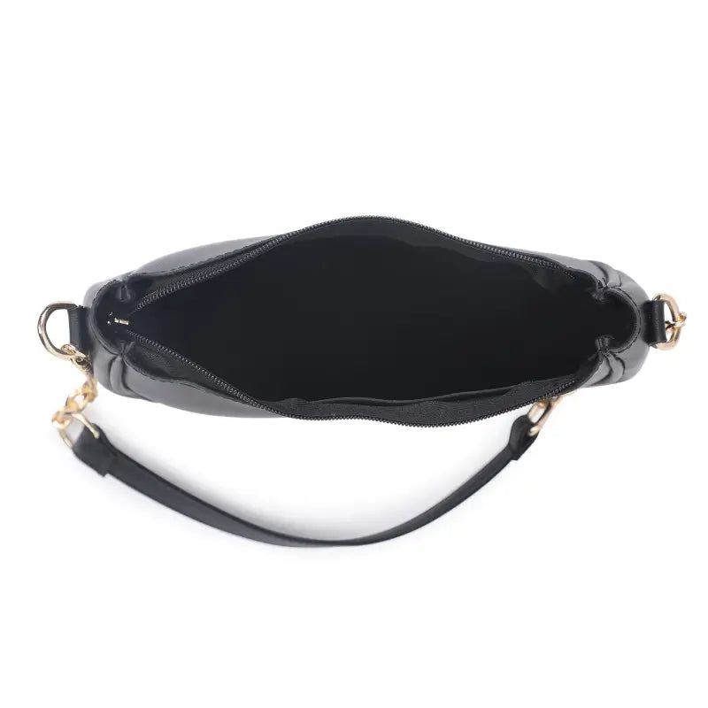 ChicCarry Classic Chain Shoulder Bag – Black Vegan Leather Handbag