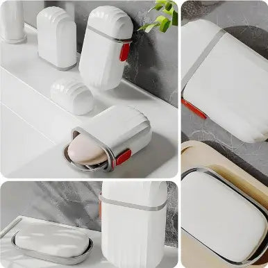 Portable Travel Soap Case with Leakproof Lock | Compact Plastic Soap Holder | Lightweight & Hygienic Soap Box for Gym, Camping & Bathroom Use