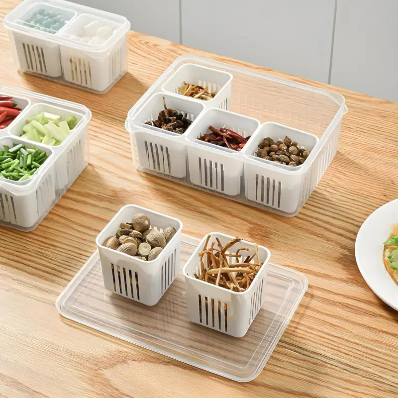 FreshKeep Fridge Storage Box – Draining Vegetable & Food Organizer
