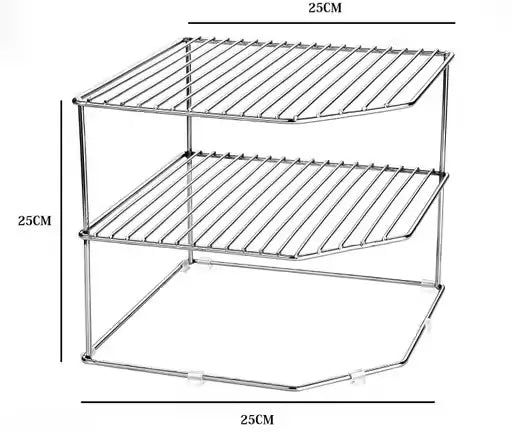 CornerMax Stainless Steel Kitchen Corner Shelf Rack