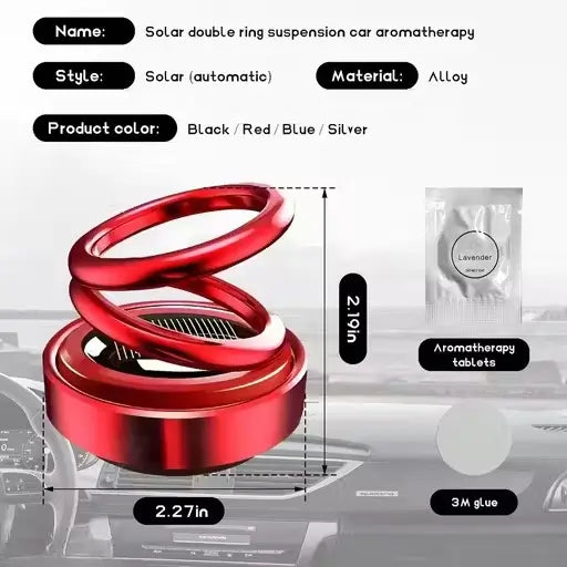 SolarAura Car Solar Perfume Air Freshener – Rotating Aroma Diffuser