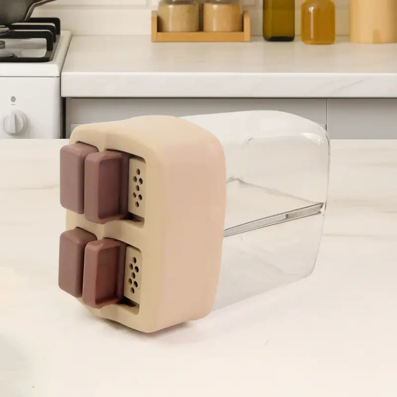 Premium 2-in-1 Salt & Pepper Dispenser | Dual Chamber Spice Shaker Container for Kitchen & Dining Table