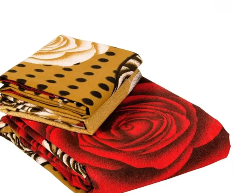 Glace Cotton King Size Bedsheet with 2 Pillow Covers | 3D Printed Double Bed Sheet Set | Soft, Breathable & Durable Bedding