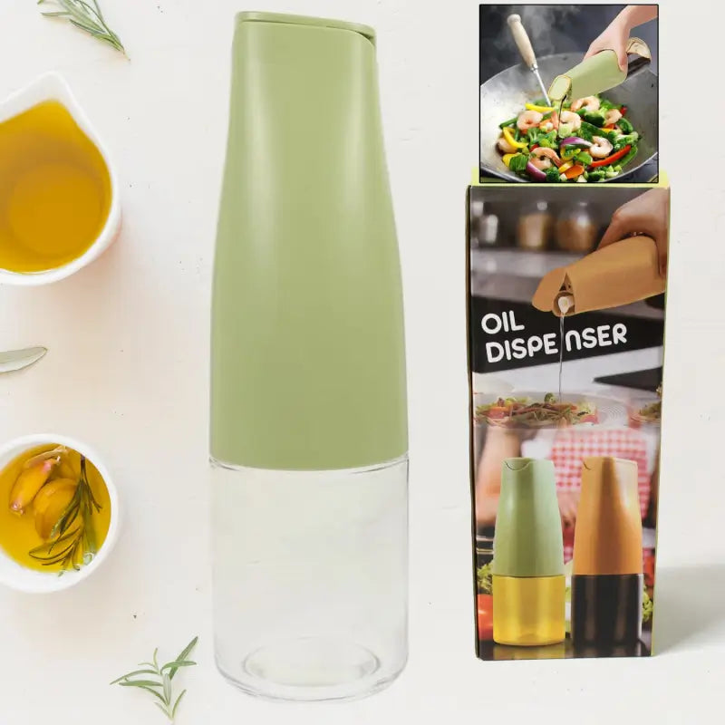 500ml Cooking Oil Dispenser Bottle | Automatic Gravity Lid Oil Pourer | Leakproof Kitchen Oil Container