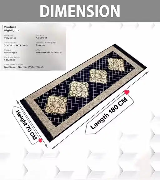 FloraLuxe Polyester Bed Runner – Floral Design (27×72 Inches)