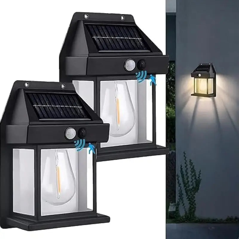 SunGlow Solar Wall Light – Outdoor Motion Sensor Waterproof LED Lamp (3 Modes)