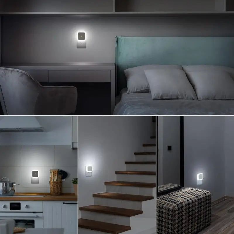 Smart LED Night Lamp with Auto Sensor | Plug-in Dusk-to-Dawn Night Light | Energy Efficient 0.5W | Bedroom, Hallway, Stairs & Bathroom (Multicolor)