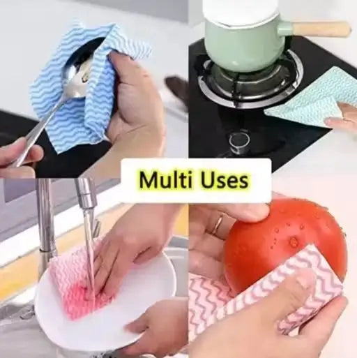 Non-Woven Kitchen Towel Roll (Pack of 2) | Disposable Cleaning Wipes | High Absorbency Multipurpose Kitchen Tissue Roll