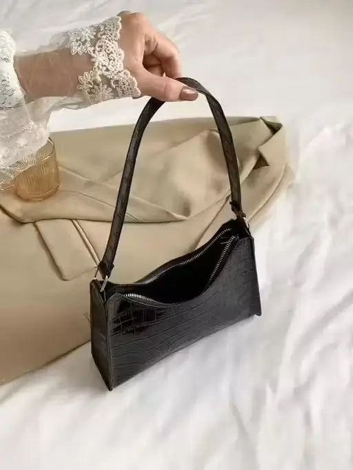 Textured Faux Leather Sling Bag for Women | Stylish Crossbody Shoulder Bag | Dual Compartment | Adjustable Strap | Everyday Use