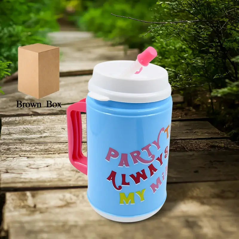 HydroSip Insulated Mug – 709ML Straw Tumbler with Lid & Handle