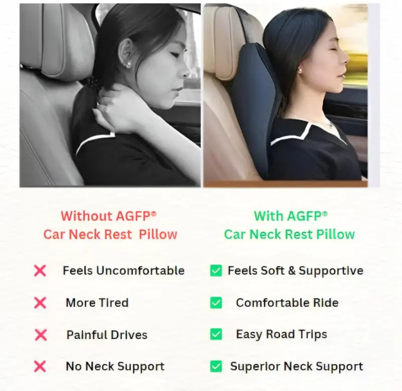Memory Foam Car Headrest Neck Pillow | Ergonomic Cervical Support Cushion | Adjustable Strap | Breathable Washable Velvet Cover | Universal Fit