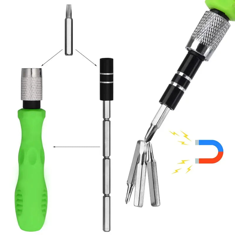 FixPro 32-in-1 Precision Screwdriver Set – Magnetic Tool Kit with Flexible Extension