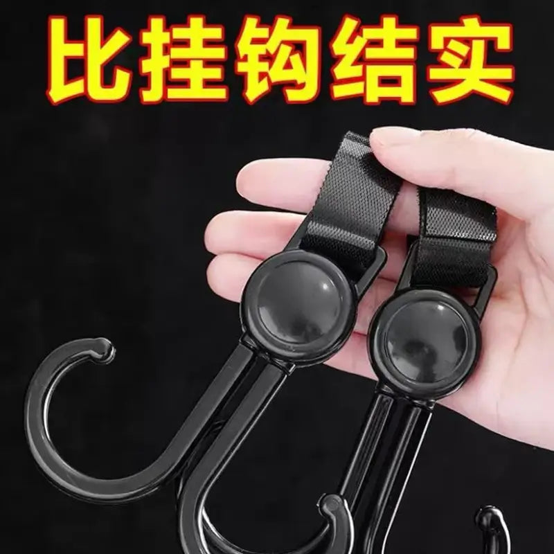 360° Rotating Multi-Purpose Stroller Hook | Heavy-Duty Bag Holder with Velcro Strap | Universal Hook for Stroller, Wheelchair, Bicycle & Shopping Trolley (1 Pc)