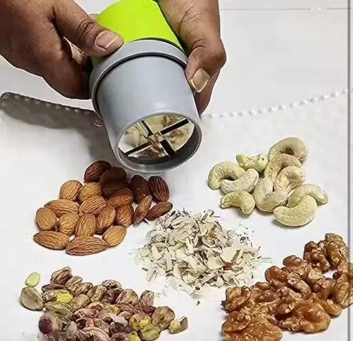 3-in-1 Stainless Steel Dry Fruit Cutter, Slicer & Grinder | Multi-Purpose Nut, Chocolate & Butter Slicer | Durable Kitchen Tool