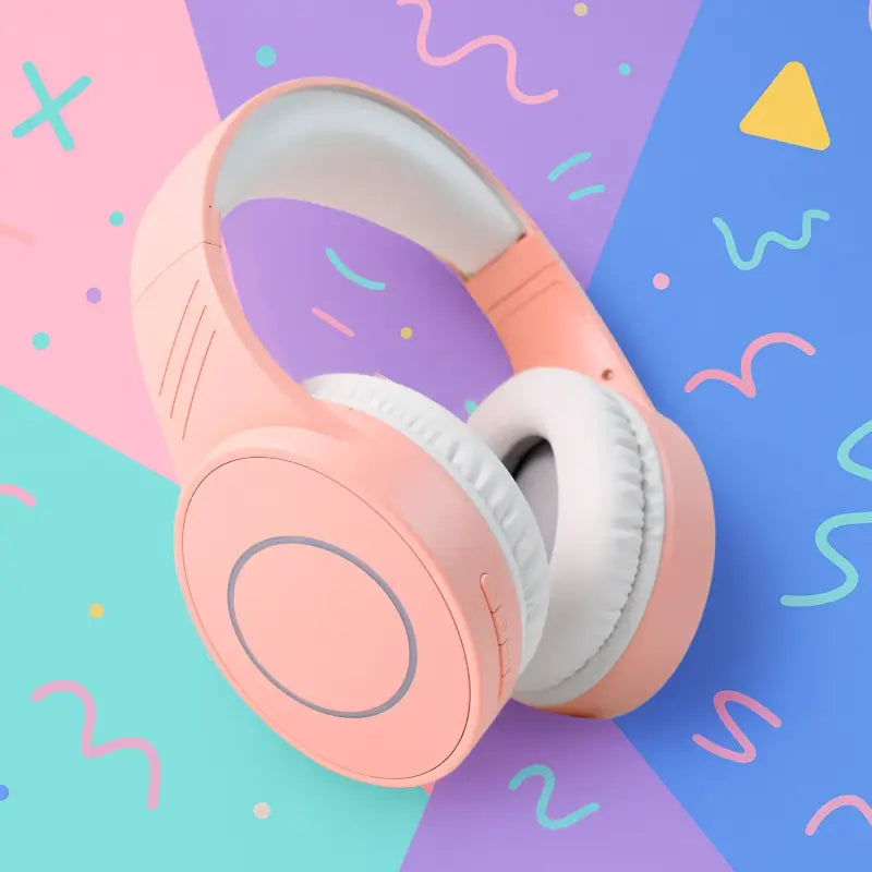 ZW-053 Wireless Over-Ear Bluetooth Headphones | Foldable Stereo Headset with Mic | Soft Cushioned Earmuffs | Noise Isolation | Stylish Pastel Design