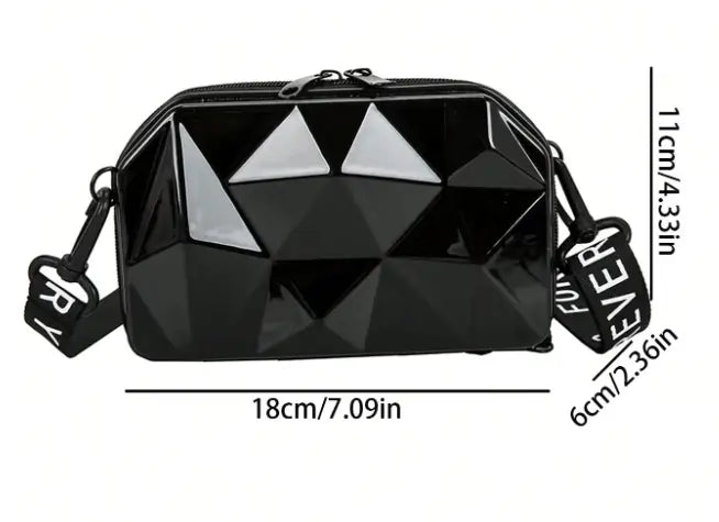 Forever Young Mini Suitcase Sling Bag for Women | Trendy PVC Crossbody Bag | Waterproof Compact Travel Purse | Lightweight & Stylish