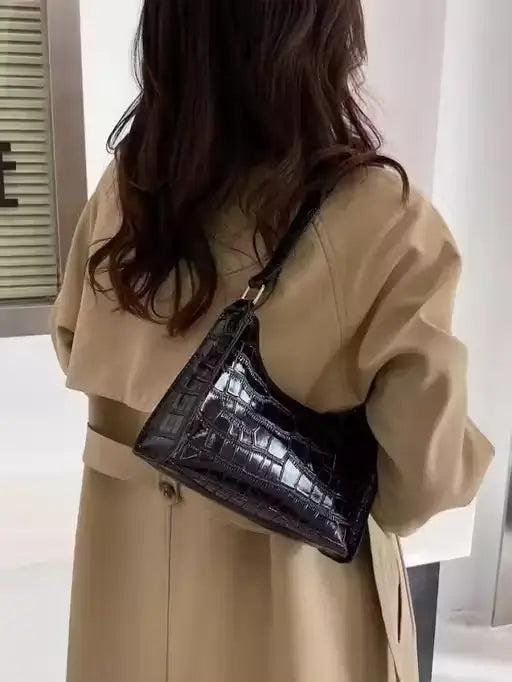 Textured Faux Leather Sling Bag for Women | Stylish Crossbody Shoulder Bag | Dual Compartment | Adjustable Strap | Everyday Use