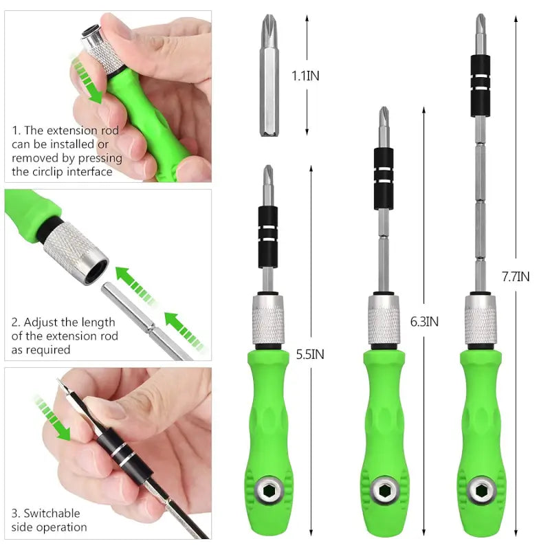 FixPro 32-in-1 Precision Screwdriver Set – Magnetic Tool Kit with Flexible Extension