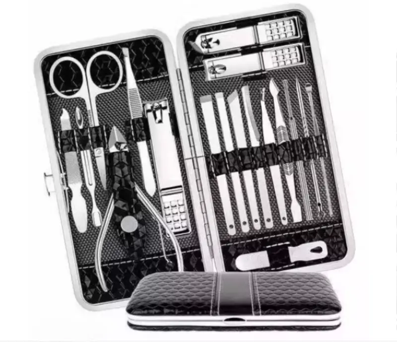 23-in-1 Professional Manicure & Pedicure Kit | Stainless Steel Nail Care & Foot Grooming Set | Portable Salon Tool Kit for Men & Women