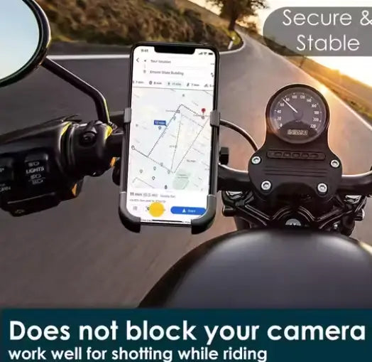 360° Adjustable Bike & Bicycle Phone Holder | Universal Mobile Mount | Strong ABS Alloy Build | Secure Handlebar Grip