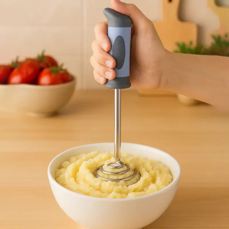 Spring O Heavy Duty Stainless Steel Masher | Potato & Vegetable Kitchen Food Masher Tool