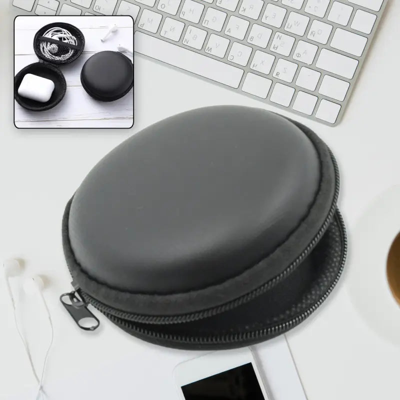 PocketPods Round Earphone Case – Multi-Use Carrying Pouch